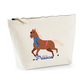 Hippowarehouse Let's Dance (Prance) Horse Music Funny Printed Make up Cosmetic wash Bag 18x19x9cm