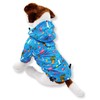 Dog Raincoat Hooded Leash Hole Waterproof Rain Coat Jacket Rainwear