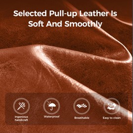 MAISON ARTS Counter Height 24" Bar Stools Set of 2 for Kitchen Counter Backless Modern Barstools Industrial Upholstered Faux Leather Stools Farmhouse Island Chairs, (24 Inch, Brown)