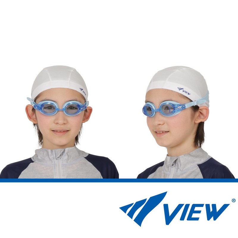 VIEW V722JSA LB Swimming Goggles, Made in Japan, For Elementary