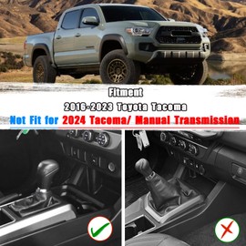 Neepiar Center Console Gear Shift Storage Box Compatible with Toyota Tacoma 2023-2016 3rd Gen Interior Organizer Tray Accessories-NOT FIT Manual Transmission
