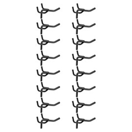 HARFINGTON 60pcs Pegboard Shelving Hooks 2" Stainless Steel Peg Board Display Hook Hanging Holders Wall Mount Organize Tools for Workbench Garage Kitchen Store, Black