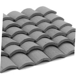 DOITOOL 70pcs Mini Bricks Miniature Building Set Fake Tile Model Miniature Tiles Model Bricks Fake Roof Tiles Model Mini Artificial Bricks Miniature Bricks Small Bricks Landscape Decoration Small