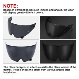 PSLER Atlas 3.0 4.0 Helmet Visor Atlas 4.0 Face Shield Atlas 3.0 Tinted Visor Replacement for Atlas 3.0 4.0,Deep Black