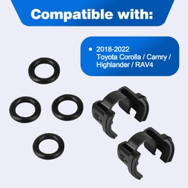 2 Sets A/C Condenser Hard Line Lock Clamp Clip Piping Fits for 2018-2022 Toyota RAV4 Highlander Corolla Camry Replaces ‎88718-1E150