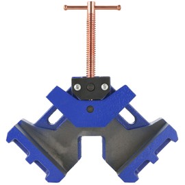 DASBET Cast Iron Heavy Duty Two Axis 90 Deg Welding Clamp Right Angle Self Centering Jig Fixture for Wood Miter Clamp