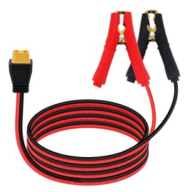 YINGAYOU XT60 Crocodile Clips XT60 to Car Cable Clip 12V 24V 14AWG 20A Apply to Car, Motorcycle, Tractor, Ship (2m /6.5FT)