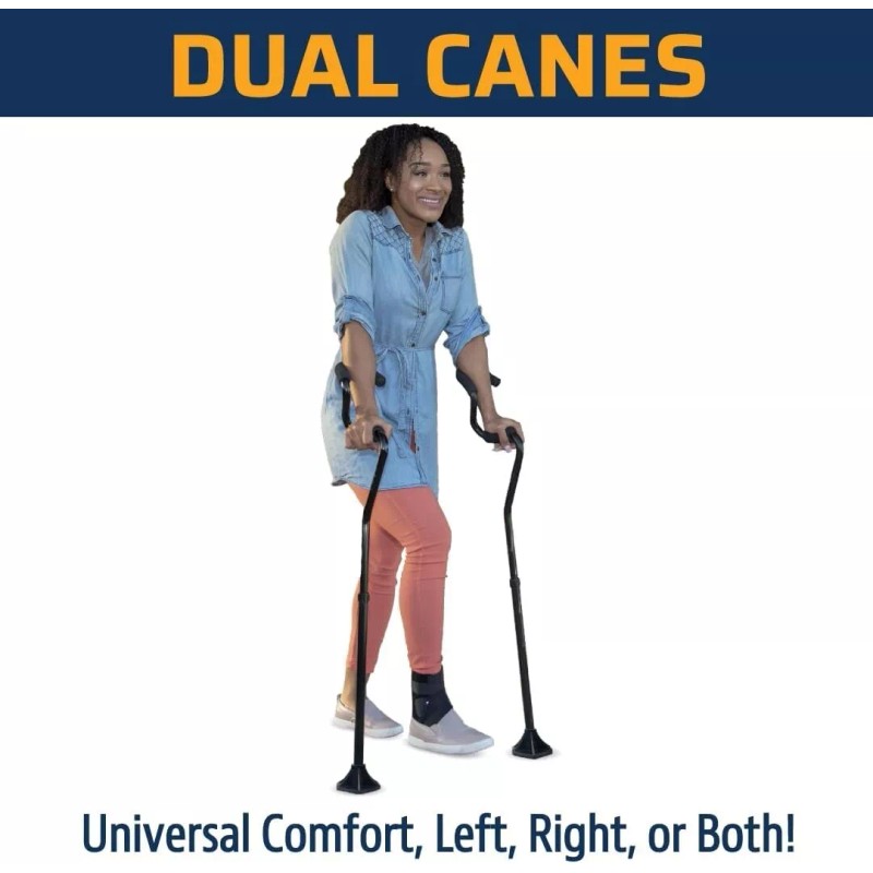 StrongArm Comfort Walking Cane w/ Self Standing Base Lightweight +