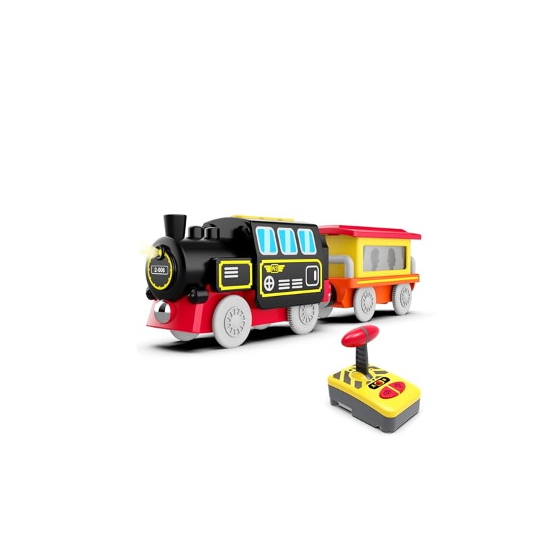 Remote Control Train Set,Railway Battery Powered Train with Locomotive and