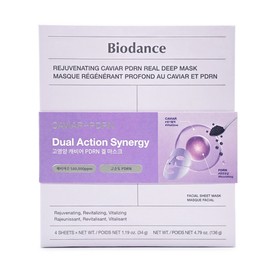 Biodance Rejuvenating Caviar PDRN Real Deep Mask 4 sheets / 바이오던스 리쥬비네이팅 캐비어 PDRN 리얼 딥 마스크 4매