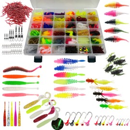 Njord Kalastus Mega Trout Rubber Bait Assortment Box Complete Set | Perfect Fishing Gift for Anglers | Rubber Trout Bait and Perch Bait Set | Fishing Bait Rubber Worm Perch Set