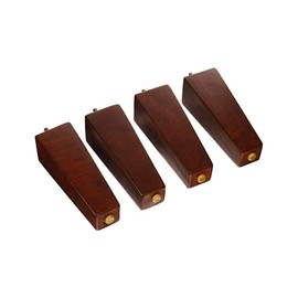 LEG DADDY 7" Dark Walnut Tapered Pyramid Sofa Leg, Set of 4 (M10)