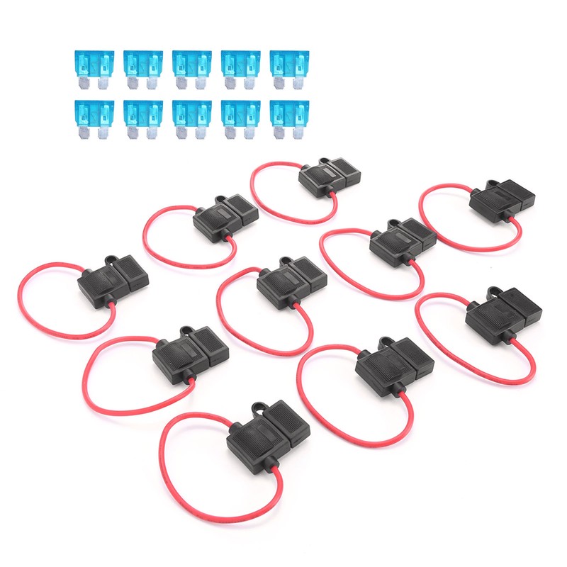 Inline Fuse Holder ATC/ATO AddaCircuit Waterproof Car Fuse Holder with