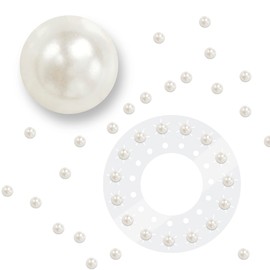 blinger Crystal Refill Pack | 5 Discs - 75 Precision-Cut Glass Crystals | Styling Tool not included | Ivory Cream Pearls 7 mm