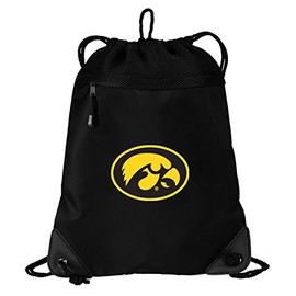 Iowa Hawkeyes Drawstring Bag University of Iowa Cinch Pack Backpack UNIQUE MESH & MICROFIBER