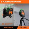JORGENSEN 360° Laser Level with Tripod, 100 FT Rechargeable Self