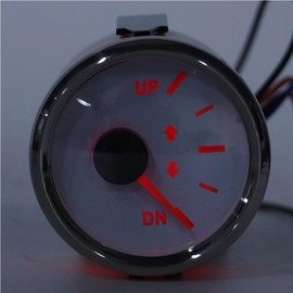 Boat Trim Gauge Highly Waterproof with Stainless Steel Front Cover Operating Voltage 9-32V for Various Vehicle MODIFICATIONS (#12)