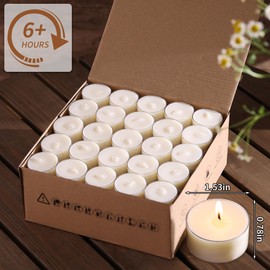 DEVI Soy Tea Lights Candles 200 Pack, 6 Hour White Tea Candles Bulk, Soy Wax Tea Lights Bulk-6 Hours Long Burning, Unscented Small Votives Bulk for Wedding Favors, Party Events, Shabbat,Home Decor