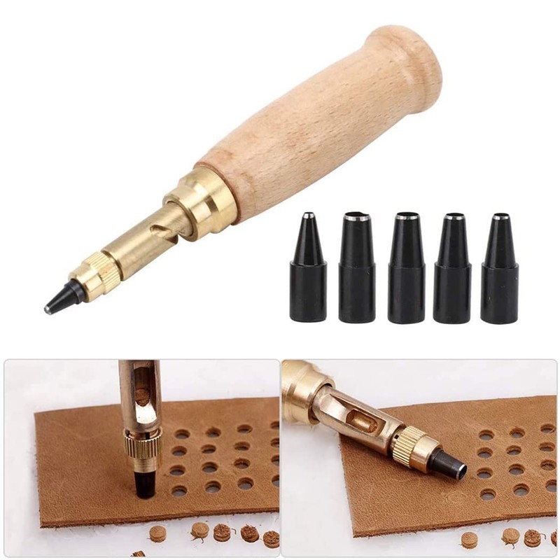 Screw Punch Leather Punch Hole Making Tool Hammer Not Required