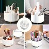 360 Rotating Makeup Organizer-1pc Plastic Cosmetic Storage 5 Compartments Eco-Friendly
