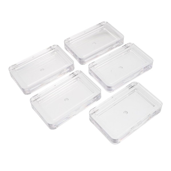 BIUDECO 5Pcs Transparent Cosmetic Cases Durable Blusher Containers for Convenient