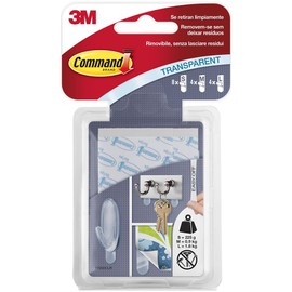 Command 17200 CLR PACK OF 16 Strips (Plastic) Transparent
