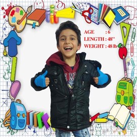 Detén Chuparse el Dedo para Niños (Edades 3-6) - Incluye 2 Guantes (Azul) Protectores para Detener la Succión del Pulgar y Folleto de Guía