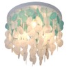 JC TOPA 13.8" Capiz Shell Ceiling Light Fixtures 3 Lights