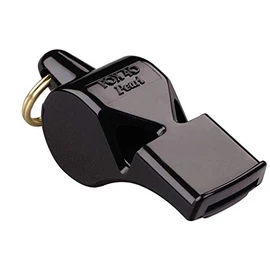 Fox 40 Pearl Safety Whistle With Wrist Lanyard - Black