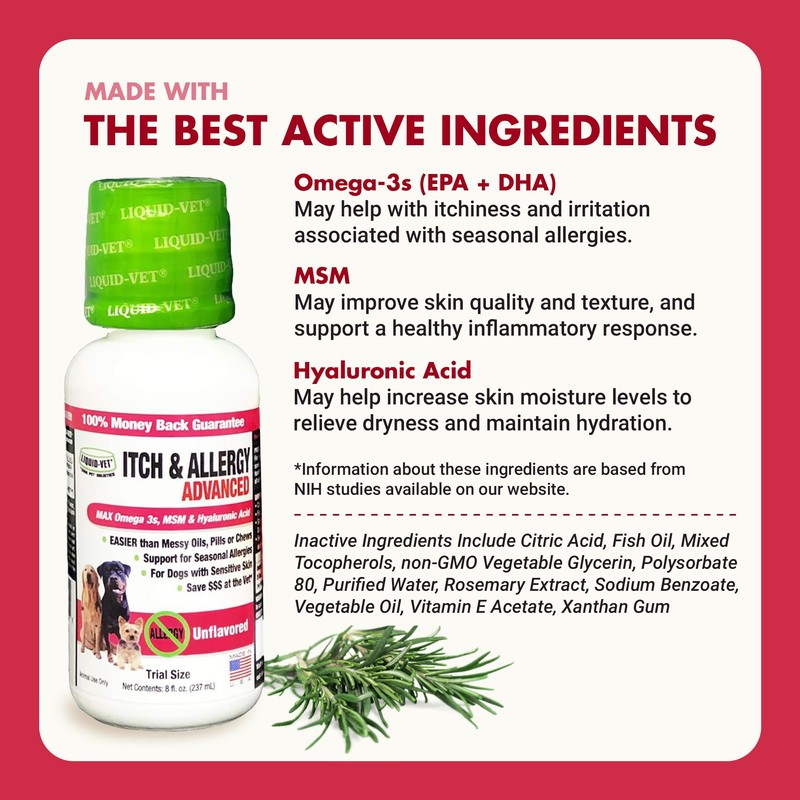 LIQUID-VET K9 Itch & Allergy Advanced Formula, Anti-Itch & Allergy