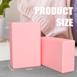 GLOSKIN Yoga Block Set of 2, High Density Yoga Blocks, High-Quality Blocks, Lightweight and No Irritating Odour Used for Yoga, Pilates