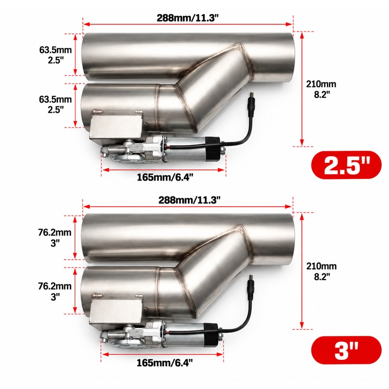 Electric Exhaust Cutout Valve for Custom Exhaust Control – Remote-Operated