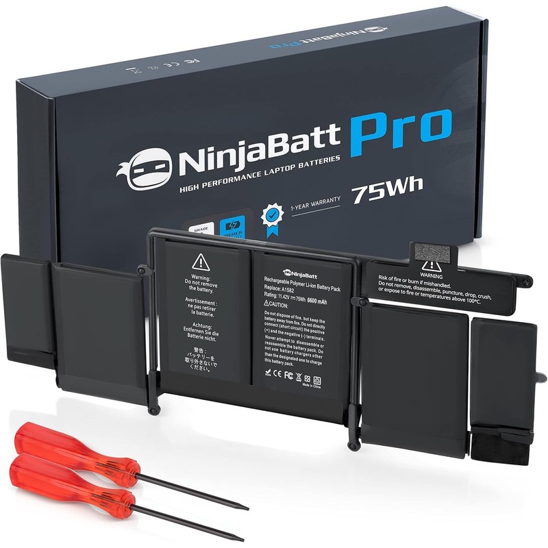 NinjaBatt Battery A1502 A1582 for Apple MacBook Pro Retina 13”