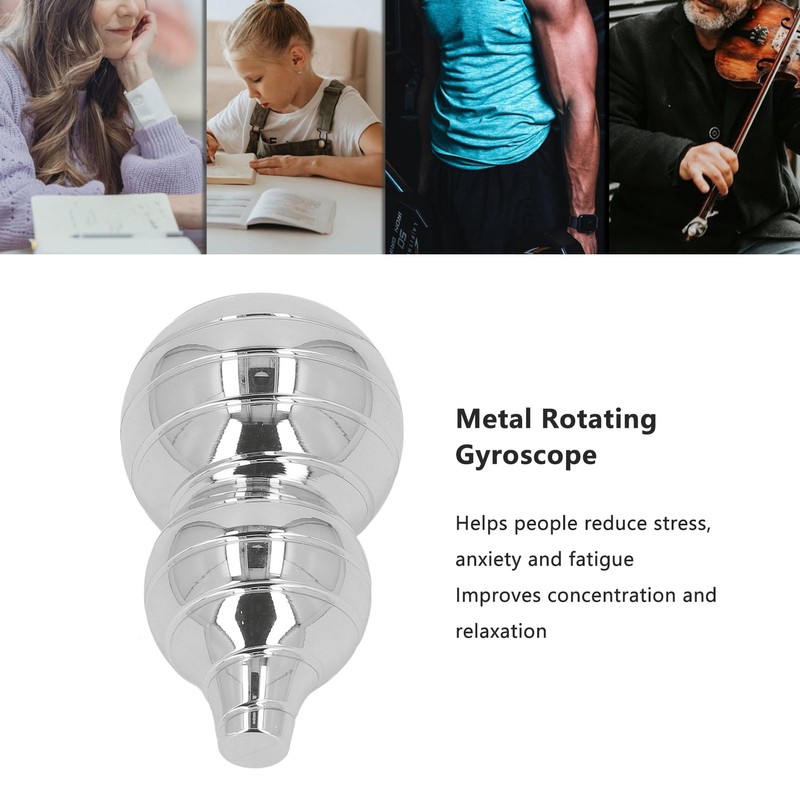 Gourd Shaped Metal Rotating Top Toy Aluminum Alloy Anxiety Reducer