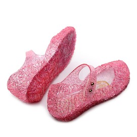 ZJstyle Girls' Princess Shoes Girls Dance Party Cosplay Shoes, rose, 32 EU