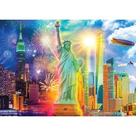Jigsaw Puzzles for Adults 1000 Piece Statue of Liberty 27.56 x 19.69 Inch Jigsaw Puzzles for Adults Educational Game Challenge Toy 1000 Pieces Landmarks Puzzles for Adults