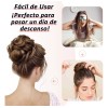 Chongos Postizos Cabello Moño Pelo Desordenado Postizo,2 Pza