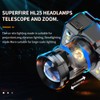 SuperFire Led headlamp,High Lumen Super Bright headlamp Rechargeable,Zoomable Head lamp