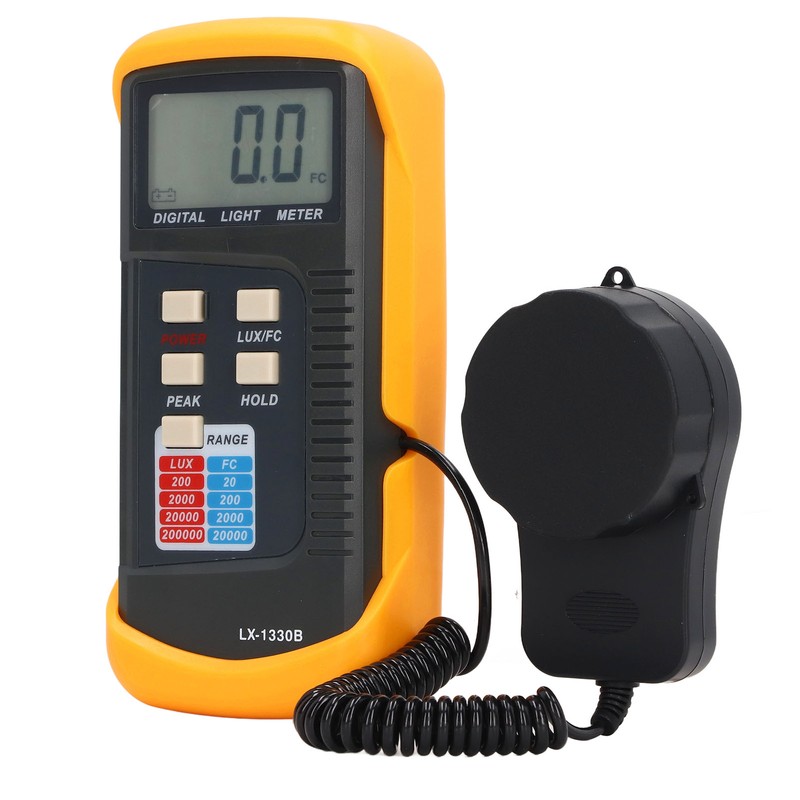 Digital Illuminance Light Meter LCD Display 0.1‑200000LX Illuminometer with Storage