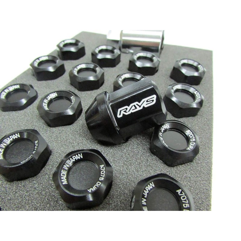 RAYS 74020001116BK Duralumin Lock & Nut Set L32 for 4H