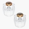 Ryutain Transparent Crystal Shower Knob Replacement 2 Piece Dual Control