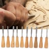 Carving Tools Set, 10Pcs with Wooden Handles in a Wooden