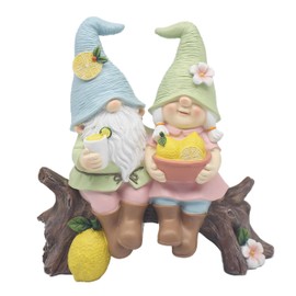 Lesser & Pavey Lemon Garden Gnome Figurines Statues For Home Decor | Ideal Ornaments Friendship Gifts For Women & Men | Lovely Table Centerpiece & Living Room Accessories