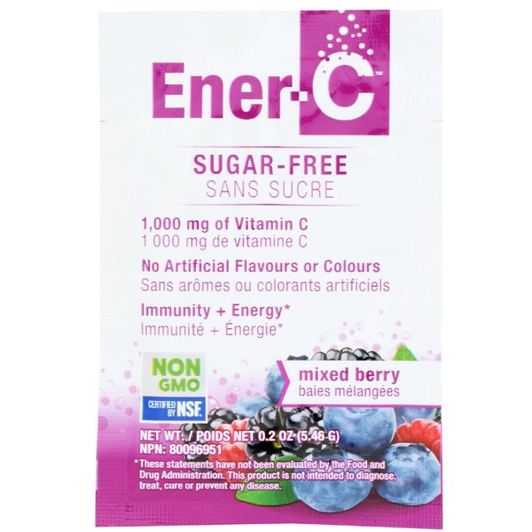 Ener-C Sugar Free Vitamin C Drink Mix 1000mg, 1 Serving SAMPLE, Mixed Berry