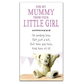 Mummy Mother's Day Card From Little Girl, Mummy From Little Girl Mother's Day Card, Mothers Day Card, Mothers Day Cards, Mother's Day Card, Mother's Day Cards