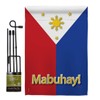 Breeze Decor Philippines Garden Flag Set with Stand Regional Nation