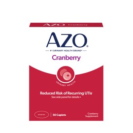 AZO Cranberry Urinary Tract Health Supplement, 1 Serving = 1 Glass of Cranberry Juice, Sugar Free Cranberry Pills, 50 Count
