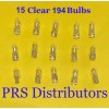 Unbranded 15 Clear Bulbs 194 168 T10 Instrument Panel Marker