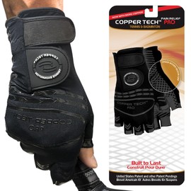 Copper Tech Pro Pickleball Gloves for Men & Women | Advanced Joint Support with Copper Compression | Built with AAA Synthetic Leather Tennis, Badminton, & Racquetball Glove