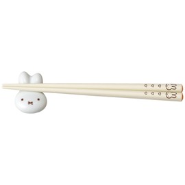 Dick Bruna Miffy 417720 Children's Tableware, Chopsticks & Chopsticks Rest, Inglaze, Made in Japan